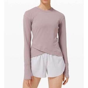 Lululemon Women's Close to Crossing Long Sleeve Top Rulu Stretch Purple 6